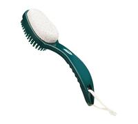 Foot Brush Scrubber - 2 in 1 Pedicure Tool, Featuring Natural Pumice and Soft Bristles, Improves Circulation | Gently Removes Dead Skin for Daily Foot Care During Bath Spa or Travel