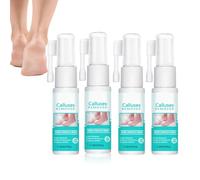 Foot Callus Removal Spray, 100 ml, Fast-Acting Callus Remover for Cracked Heels Dead Skin, Moisturizing Foot Care with, Gentle Exfoliation for Rough Feet, Dry Toes, Elbows, Smooth Skin (4 pezzi)