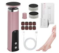 Foot Callus Remover for Smooth Heels, 2 in 1 Pedicure Dead Skin Scrubber Tool, Electric Foot File Callus with Sandpaper Discs and Grinding Heads for Women and Men