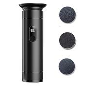 Foot File Hard Skin Remover Foot Care Kit 1200mAh capacità della Batteria, Strumenti di Pedicure Professionale per I Piedi Morti, Screpolati Pelle Secca Scrubber (Color : Black)