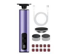 Foot Grinder, Foot Callus Remover Tool Electric | Disrompicapo elettrico 2 in 1 - Rotazione a 360 gradi, 9 velocità con dischi in carta vetrata e testine di macinazione per uomo donna