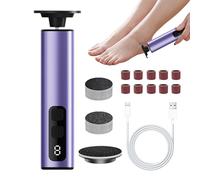 Foot Grinder, Small Foot Sander Callus, 15.1x3.1x3.1cm/5.94x1.22x1.22 Inches Pedicure Tool with Sandpaper Discs and Grinding Heads, 9-Speed Dead Skin Remover for Cracked Hard Skin