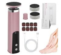 Foot Grinder, Small Foot Sander Callus, 15.1x3.1x3.1cm/5.94x1.22x1.22 Inches Pedicure Tool with Sandpaper Discs and Grinding Heads, 9-Speed Dead Skin Remover for Cracked Hard Skin