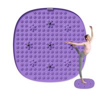 Foot Massage Mat, Ergonomic Reflexology Mat, 21.65x21.65x0.39 Inches Petal Texture Round Extra Large Non Slip Pad, Seamless Comfortable Muscle Spa Gear for Athletes Elderly Users