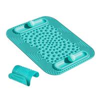 Foot Massage Mat, Reflexology Pad, Pressure Point Stimulator, 5-Zone Layout, Double Ball Tracks, Non-Slip Base, Lightweight Build, Easy to Use, Perfect for Home, Gym, Recovery, 50.5x42.5cm