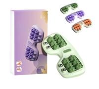 Foot Massage Roller with Magnetic Pressure Points, Portable Dual Foot Massage Roller Stress Relief (Green)