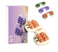 Foot Massage Roller with Magnetic Pressure Points, Portable Dual Foot Massage Roller Stress Relief (Orange)