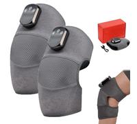 Foot Massager, 3 in 1 Foot Massager, Wireless & Portable Triple Method Massagers with 3 Vibration Mode, Heated Ankle Wrap (Knee,2pcs)