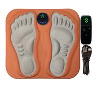 Foot Massager, Circulation Stimulator Pad, 11.65x11in Reflexology Texture, Remote Controlled USB Powered, Pressure Point Design for Sleep, Athletes, Elderly, Workout, Workplace Use
