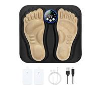 Foot Massager, Muscle Stimulator, Calves Massage, Adjustable Intensity, Rechargeable Relaxation, Ideal for Home Travel Spa Use, 3D Pad 9.84x9.84 Inches, Black Color, 1 Set