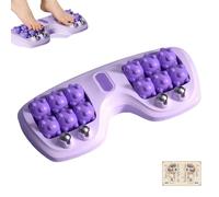 Foot Massager Roller for Plantar Fasciitis Relief, Portable Dual Foots Massage Roller, Dual Foots Acupressure Tools, Ergonomic Foot Zoning, for Home & Office (Purple)