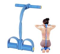 Foot Pedal Resistance Band - 8-Tube Trainer |Elastic Sit-Up & Stretch Band With Handles | Full-Body Fitness Equipment For Home, Yoga, Women’s Exercise | Tones Arms, Legs, Abs & Back