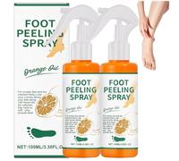 Foot Peeling Spray Orange Oil 100 ml, Callo Remover,Dead Skin Remover,Dry Cracked Heels,Moisturizing Foots Softener,Tired Smelly Feet Relief,Foot Exfoliating Spray,Healthy Feet,Fast Acting (2PCS)