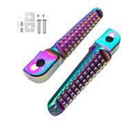 Foot Pegs, ATV Motorcycle Pedals, Replacement Rest Bracket, Sturdy Non Slip Design, Easy Mount Installation, Perfect for Riding Bikes Dirtbike Outdoor Adventure Trail Off Road Color Silver