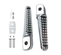 Foot Pegs, Motorcycle Pedals, Atv Rests, Anti Slip Exterior, Pressure Aluminum Alloy, Outdoor Riding Replacement Use, Inches Standard Silver Color Pair Bike Foot Pedal Replacement