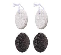 Foot Pumice Stone - Volcanic Scrubber 9x6x3cm, 4 Pieces | Hand Foot Care Tool For Spa Pedicure Home Shower Bath Toilet Tub Women Men Travel Daily Routine Deep Cleansing Smooth Skin