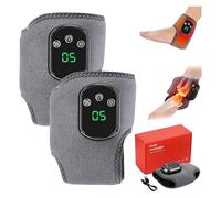 Foot renew triple method massager, 3-in-1 Wireless Portable Heated & Ankle Wrap, with 3 Vibration Modes, 5 Heat Levels, for Pain Relief (Ankle*2)