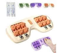 Foot Roller Massager Plantar Fasciitis, Foot Roller Massager for Circulation, Portable Dual Feet Rollers, Relajador De Pies De 12 Rodillos. (Orange)