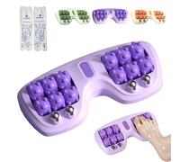 Foot Roller Massager Plantar Fasciitis, Foot Roller Massager for Circulation, Portable Dual Feet Rollers, Relajador De Pies De 12 Rodillos. (Purple)