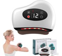 Foot Scraper, Red Light LED Heated Muscle Scraper, with Electric Fascia Tool with Constant Temperature Heating & 12 Vibration, A Relaxing Gift for Friends and Family (White)