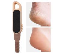Foot Scrubber - Double-Head Silicone Cleaning Brush, Foot File & Callus Remover Scrubber | Tool for Hard Cracked Heels, Corns, Peeling, Wet & Dry Use, Men, Women, Seniors, Home, Travel