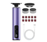 Foot Scrubber, Elettrico Callus Remover, Ricaricabile Pedicure Tool with 9 Speeds, Sandpaper Discs, Grinding Heads for Cracked Hard Skin, 5.94x1.22x1.22 pollici, ABS, Lega di alluminio