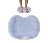 Foot Scrubber in Shower - Silicone Non-Slip Cleaning Pad | Foot Massager Mat | with Wall-Mounted Suction Cup, for Bathtub Gym Tub Bathroom Floor Spa Home Travel Daily, Shower Feet and Back Massage Mat