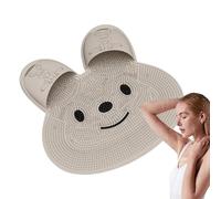Foot Scrubber Mat, Bunny Shape Feet Cleaner with Suction Cups for Shower and Bathtub, Callus Remover Massage Brush for Bathroom Floor Foot Cleaning and Relaxation Use
