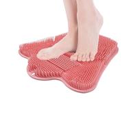 Foot Scrubber, Silicone Shower Foot and Back Scrubbing Mat, Suction Cup Non-Slip Massage Cleaning Pad, for Dead Skin, Heel, Body, Tub, Dorm, Apartment, Bathroom, Room, Spa