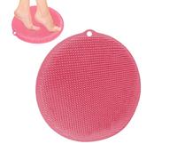 Foot Shower Scrubber, Suction Cup Bath,10.24x10.24in Massage Cushion Pad, Portable Wall Mounted Design, Authentic Non Slip for Shower, Spa, Home Bathroom Cleaning, Brush