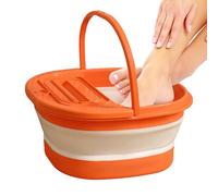 Foot Soak Bowl | Pedicure Bowll with Carry Handle | Multifunctional Feet Soaking Bath Basin for Men Women Elderly Seniors Travel Camping Spa Center Hotel Dorm Bathroom