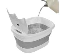 Foot Soaker Basin, Foot Basin for Soaking Feet, Portable Foldable Foot Massage Bucket with Lid, Bottom Massage Wheel Multifunctional Foot Soaking Tub with Phone Holder for Girlfriend Boyfriend