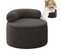 Foot Stool - Pouf ottomano rotondo, 40 x 40 cm (1 unità), Rounds Shoe Changing Stools, Upholstered Vanity With Back Support Divano Seat | Living Room Bedroom Entryway Seating Decor