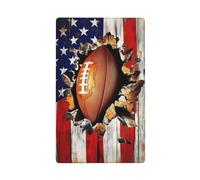 Football americano che scoppia attraverso la bandiera singola levetta vuota piastra da parete copertura interruttore luce decorativa 1 banda per cucina camera bagno dimensioni 11,4 x 7 cm