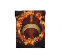 Football americano fiammeggiante stampato, Spremere il portafoglio superiore da donna Borsa portaoggetti Piccola portamonete Portamonete