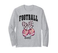 Football Aunt,Loud Proud Football Cheer Aunt Football Auntie Maglia a Manica