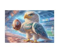 Football Bald Eagle Puzzle 1000 Pezzi Sfida Rompicapo Difficile Raptor Ball Field Rompicapo Per Esperti Stimolo Intellettuale Esercizio Mentale Regalo Per 1000 PCS