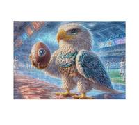 Football Bald Eagle Puzzle 300 Pezzi Serate In Casa Con Amici Raptor Ball Field Giochi Da Tavolo Per Gruppo Divertimento E Convivialità Regalo Per Amici E Parenti 300 PCS