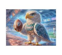 Football Bald Eagle Puzzle 500 Pezzi Sfida Impossibile Difficile Raptor Ball Field Rompicapo Per Adulti Amanti Del Puzzle Rilassamento E Stimolo Intellettuale Regalo Lui 500 PCS