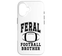 Football Brother Feral Football Big Little Bro Greatest Fan Custodia per iPhone 16