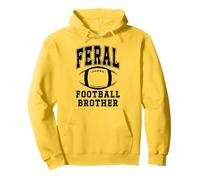 Football Brother Feral Football Big Little Bro Greatest Fan Felpa con Cappuccio