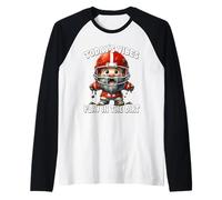 Football Dad Gnome Play in The Dirt Funny Saying For Sunday Maglia con Maniche Raglan