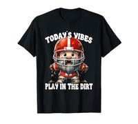 Football Dad Gnome Play in The Dirt Funny Saying For Sunday Maglietta