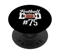 Football Dad Numero 75 Più Grande Fan Padre Sostenitore Figlio Mamma PopSockets PopGrip Adesivo