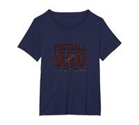 Football Dad: Orgoglioso Genitore di Giovani Atleti Maglietta, Donna Plus-Size, Navy, 3X