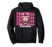 Football Grandma Football Nana Grammy Festa della mamma Coquette Felpa con Cappuccio