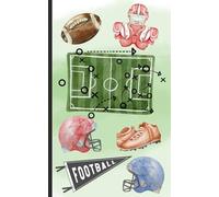 Football Icon Notebook: Fun Watercolor Football Icon Notebook for Kids, Teens, and Adults | 5x8 Inches | 110 Lined Pages | Matte