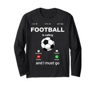 Football Is Calling & I Must Go Illustration Graphic Designs Maglia a Manica
