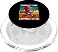 Football Is My Favorite Season Saying Retro Football Graphic PopSockets PopGrip per MagSafe