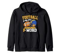 Football Is My Second Favorite F Word Funny Touchdown Regali Felpa con Cappuccio